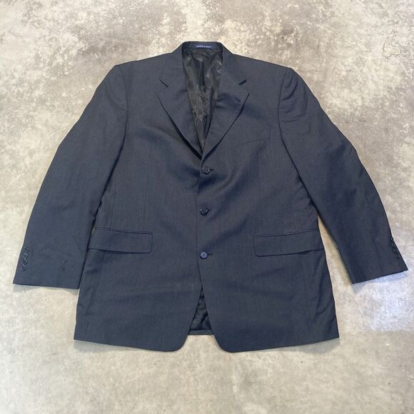 Daniel Cremieux Other - Daniel Cremieux Dillards Blazer Mens 44R Wool Blue Strip‎ Single Breasted